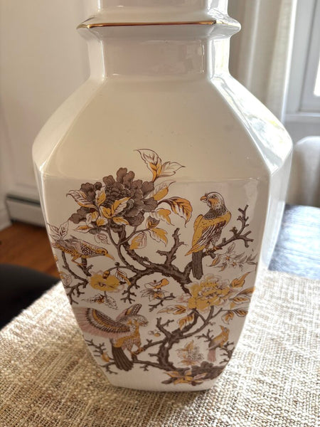 Vintage Chinoiserie Bird Lamp