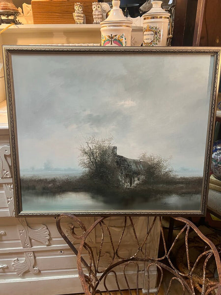 Vintage Original Signed Oil Painting 27x23