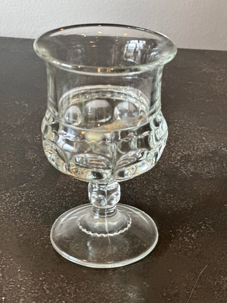 SET OF (8) 4 1/2” FRANCISCAN THUMB PRINT CLARET/CORDIAL GLASSES