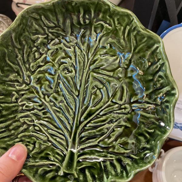 OLIFAIRE green Cabbageware bowl 8 in