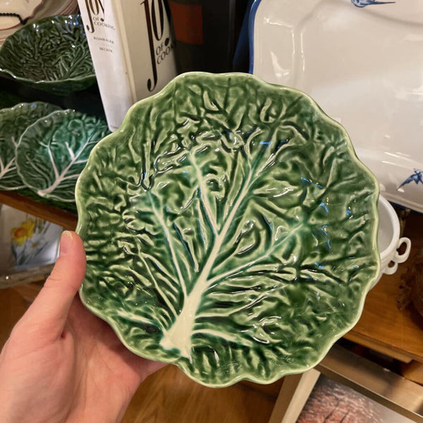 Vintage green 8 in Cabbageware bowl