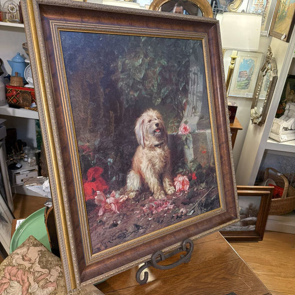 louis eugene lambert 'FAITHFUL FRIEND ' art on canvas framed & signed 26x30