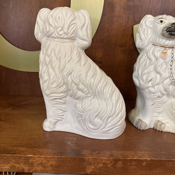 PAIR STAFFORDSHIRE DOGS10X8