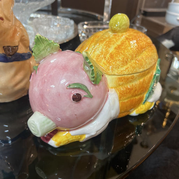 Vintage Italian Majolica Pig Tureen