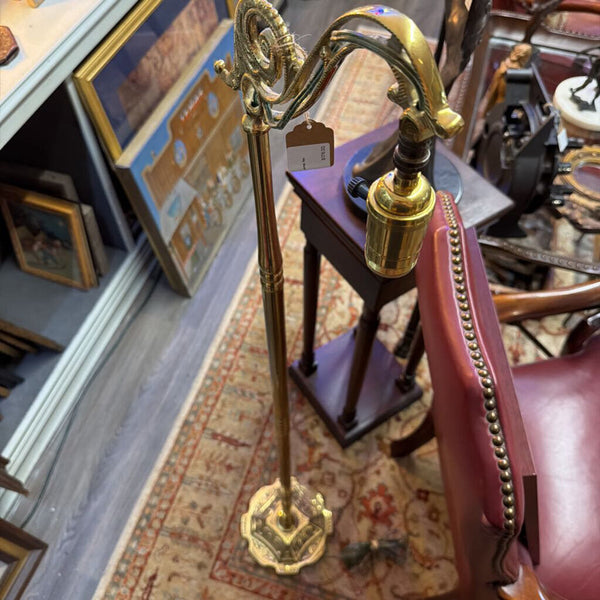 Heavy Brass Floor Lamp No Shade As Found (in-store pick up only)