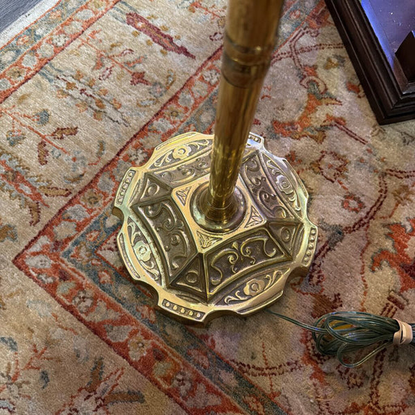 Heavy Brass Floor Lamp No Shade As Found (in-store pick up only)