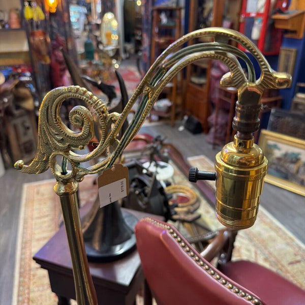 Heavy Brass Floor Lamp No Shade As Found (in-store pick up only)
