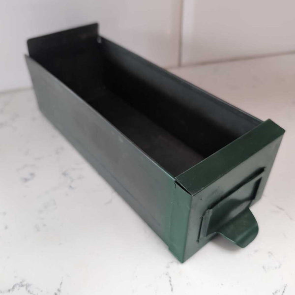 Vintage Metal Green Cubby Drawer 3x10 Great for Planter