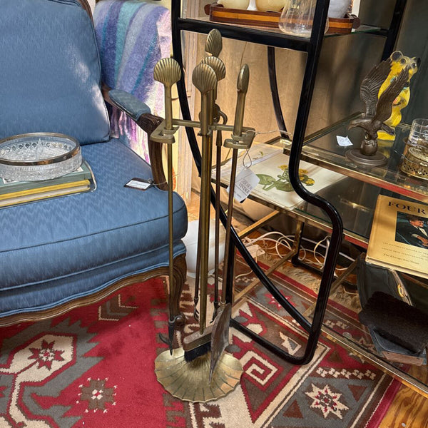 Brass Shell Fireplace Tools W2200