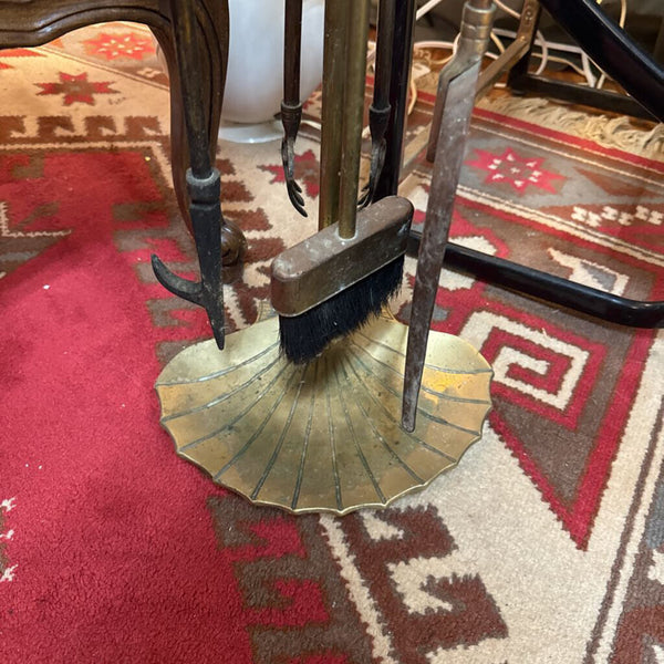 Brass Shell Fireplace Tools W2200