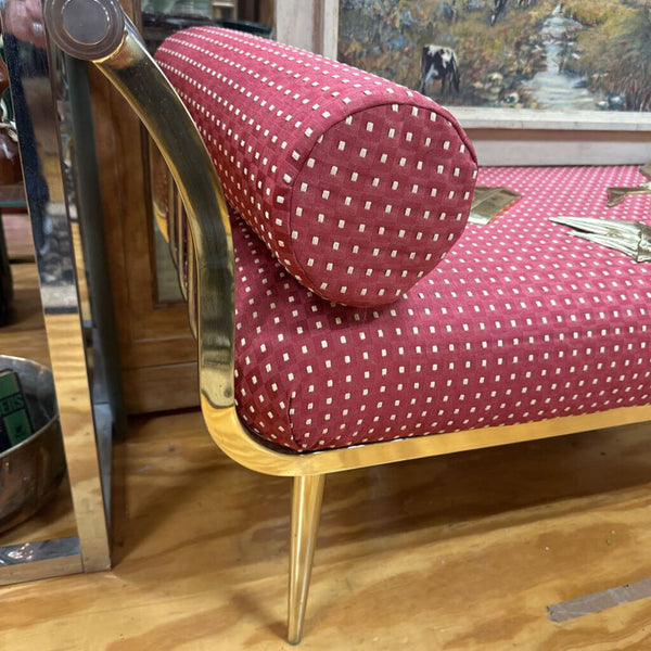 Brass Bench by Design Institute of America (DIA) c 1980-1990 53x26x19" In Store Pick Up Only