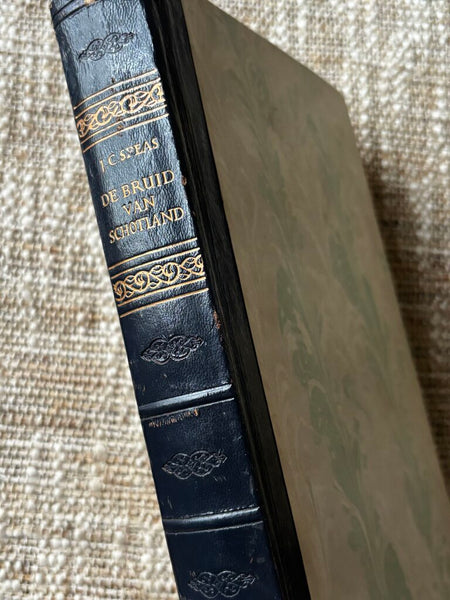 Antique Dutch Leather Bound Book "The Bride of Scotland"