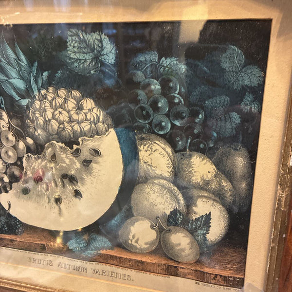 Vintage Currier and Ives in Wood Frame 21” x 17”