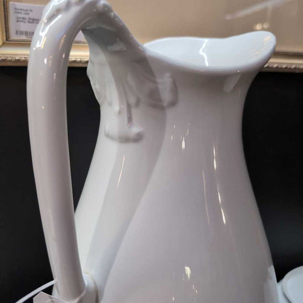 Vintage English Ironstone Pitcher 13 in