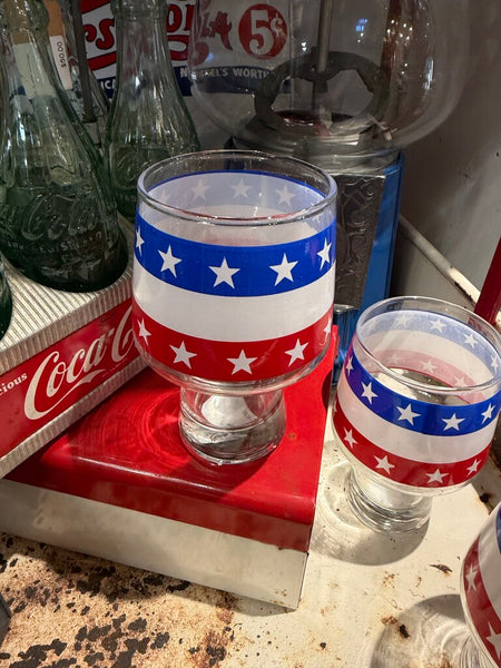 JFV ~ Vintage Stars & Stripes 1976 bicentennial glass