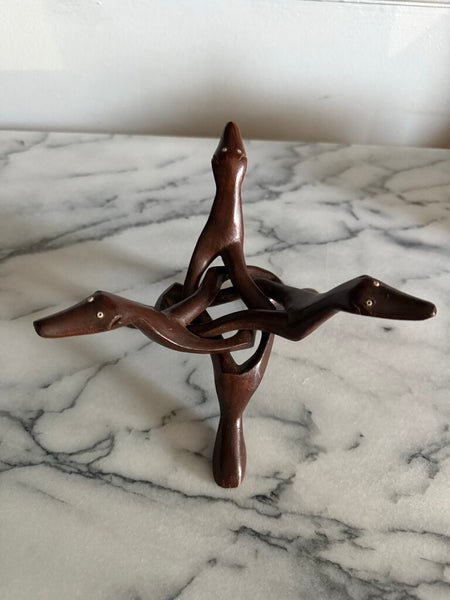 Wooden Snake / Cobra Stand 4.5" tall W2219