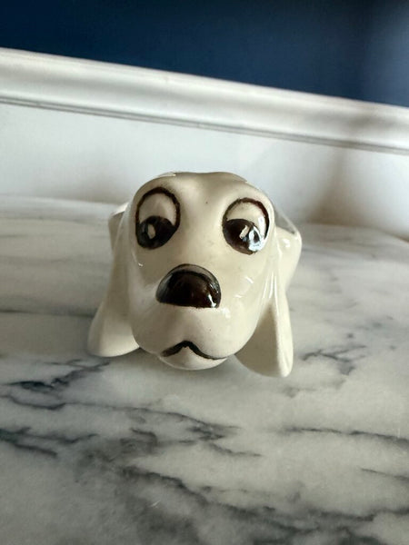 White Dachshund Cracker/Serving Dish 3" tall x 11" long W2220