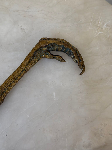 2365 French Brass Claw Feather Letter Opener