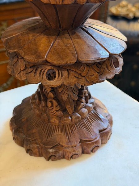 1534 Carved Wooden Vase