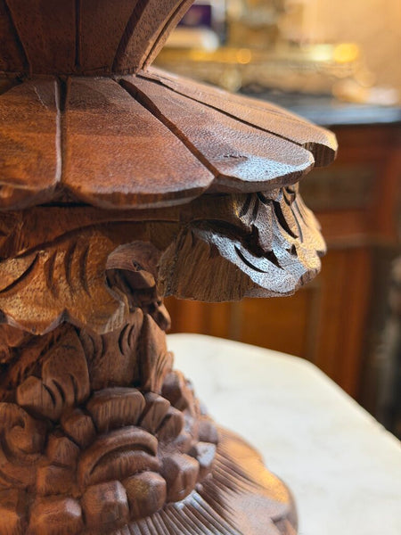 1534 Carved Wooden Vase
