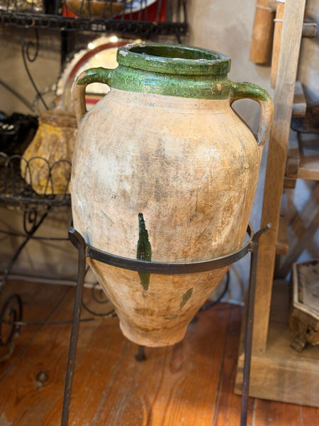 1524 Vintage Turkish Olive Pot w/ Stand