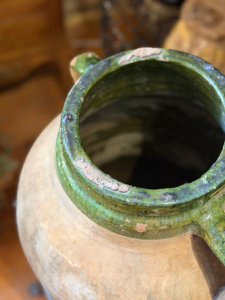 1524 Vintage Turkish Olive Pot w/ Stand