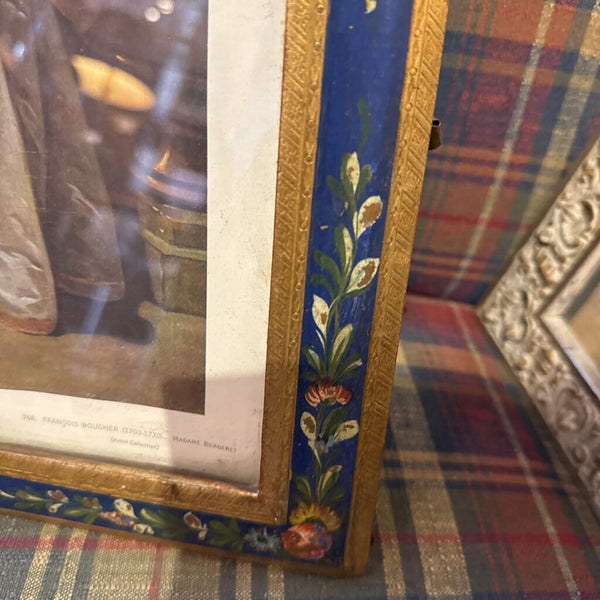 Blue and Gold Florentine Frame Italy 13x16