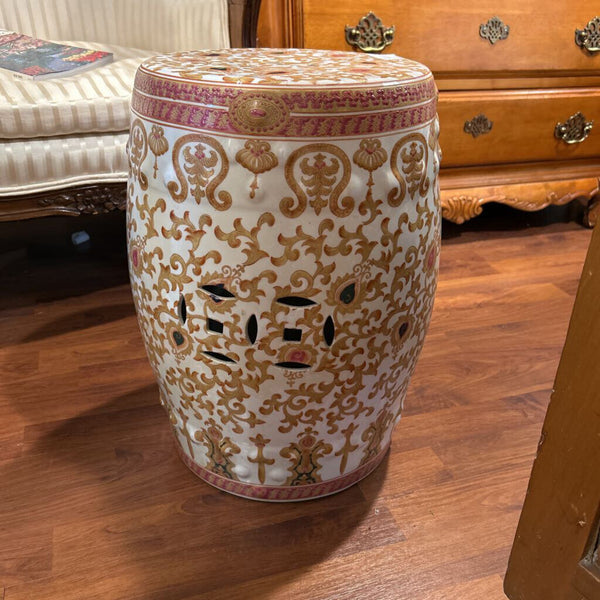 CHINESE CHINOISERIE GARDEN SEAT 18" x 12" IN STORE PICK UP
