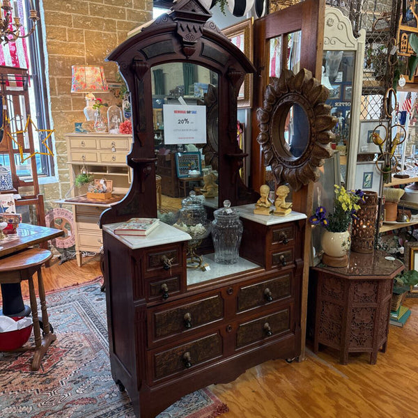 Walnut Dresser - AS IS. 18deep x 43w x 86tall