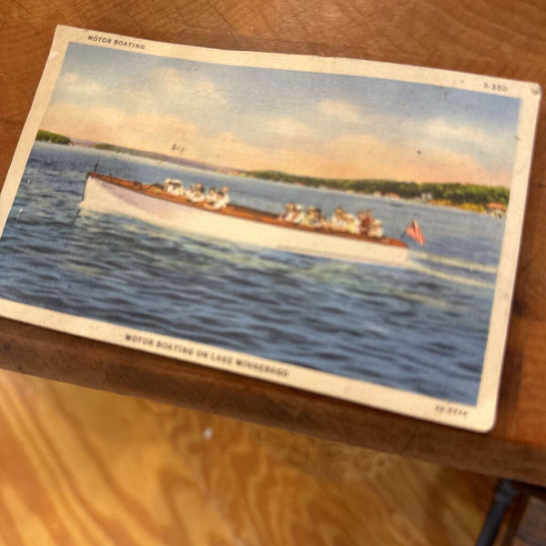 Vintage boat post card