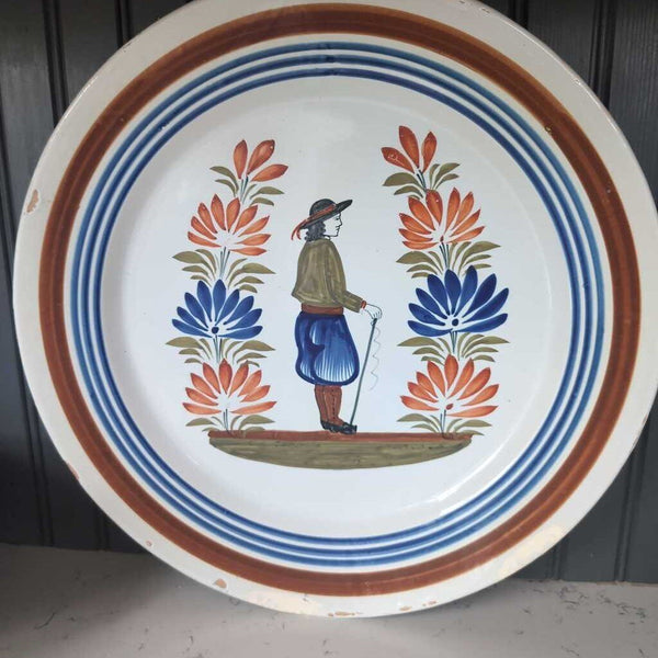 Vintage French Henriot Quimper Hand Painted 15.in