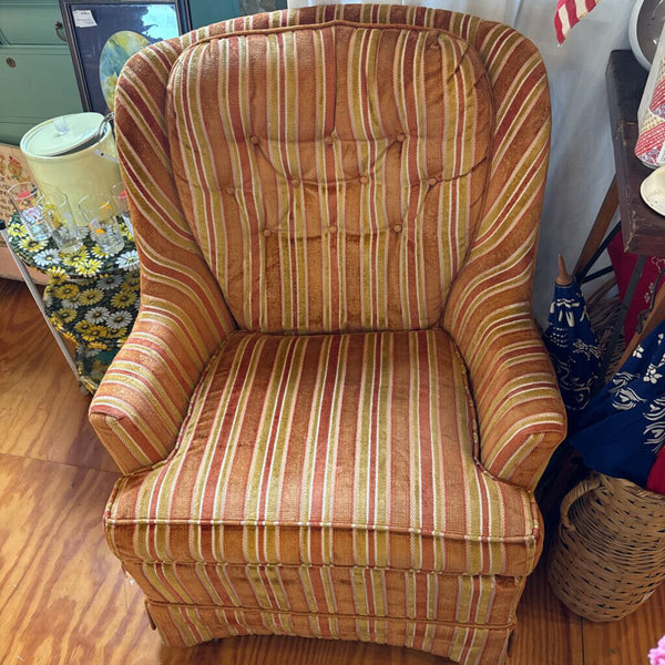 Vintage 70's chair orange stripe
