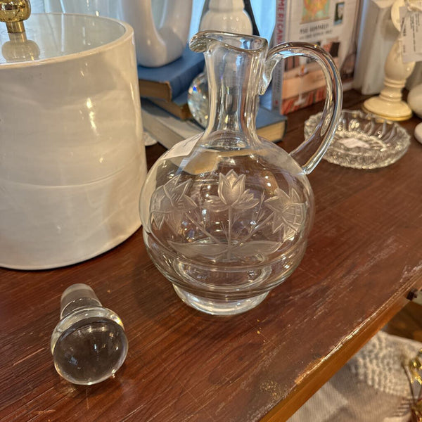 Vintage liquor decanter with stopper