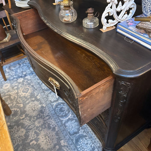 Lovely Antique Walnut 3 Drawer Dresser.Carved Top trim and Drawers. 42x21x34H IN STORE PICK UP ONLY