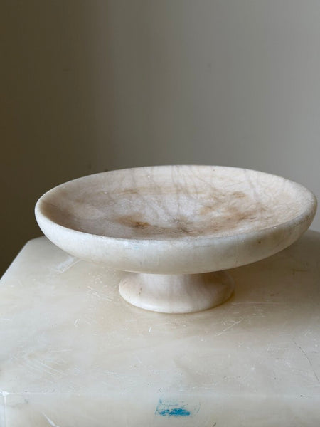 2373 Alabaster Compote Made in Spain