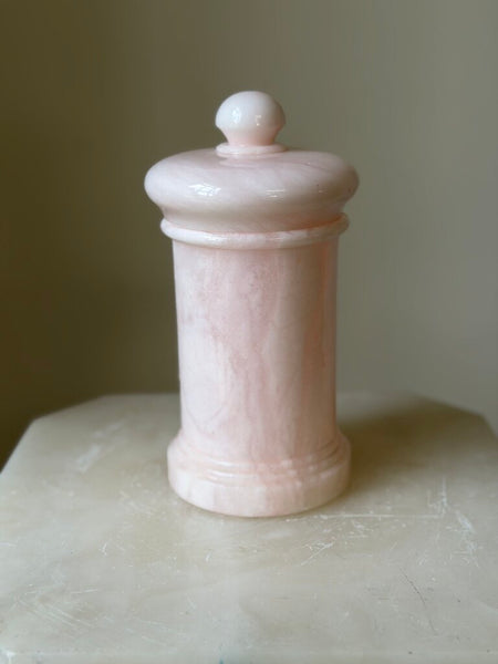 2568 Italian Pink Alabaster Apothecary Jar