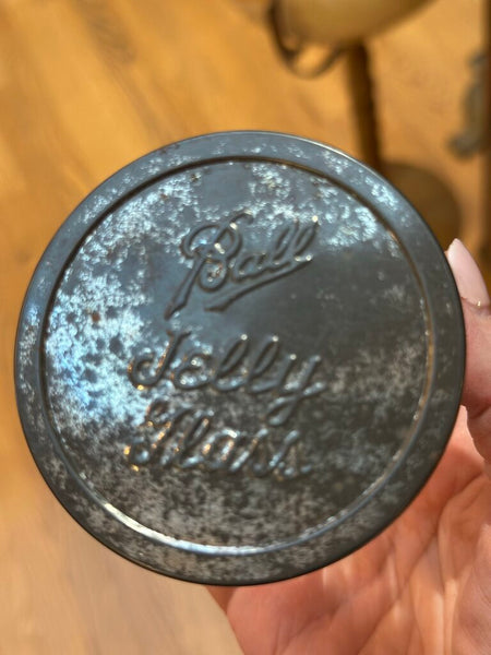 VINTAGE BALL JELLY JAR WITH LID