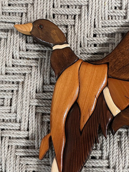 Beautiful Wooden Mallard Wall Hanging
