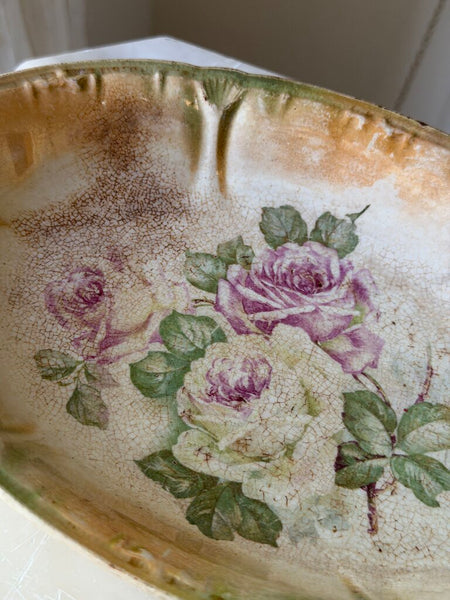 1555 Antique Ironstone Rose Bowl