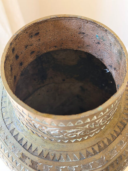 1564 Antique Metal Middle Eastern Vase