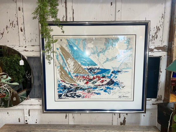 Vintage Leroy Nieman Martha's Vineyard Americas 19th Challenge ~ Signed~ Pick up in Store