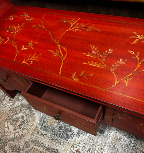 Chinese Meditation Bench with Drawers and Wing Top