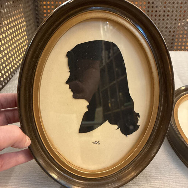 Pair of vintage Silhouette Art