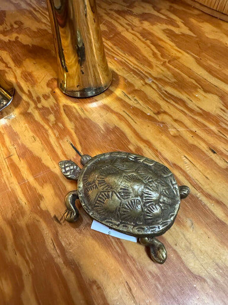 Brass Turtle with Open Shell W2275