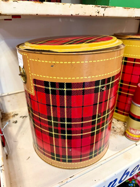 JFV ~ Vintage 4 gallon Skotch Plaid cooler