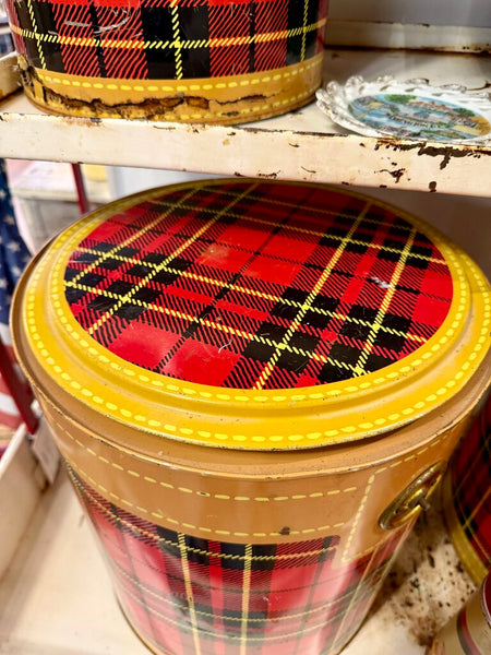 JFV ~ Vintage 4 gallon Skotch Plaid cooler