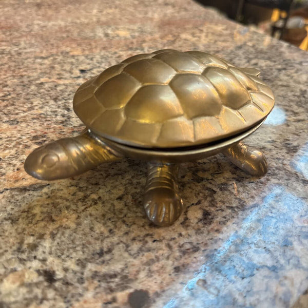 BRASS TURTLE BOX, AS FOUND