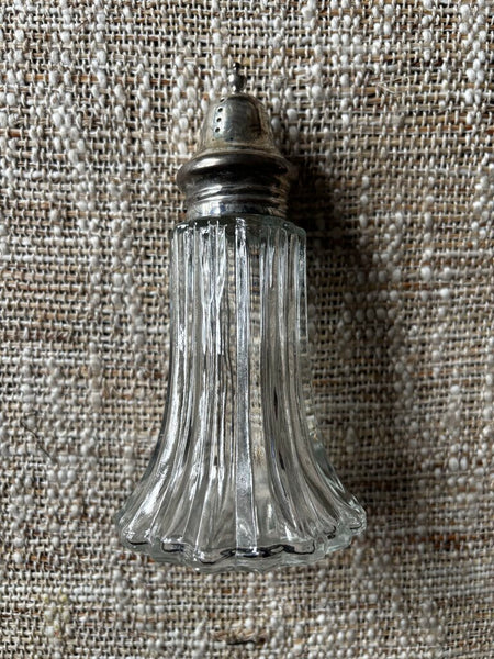 Vintage Glass & Silverplate Sugar Shaker