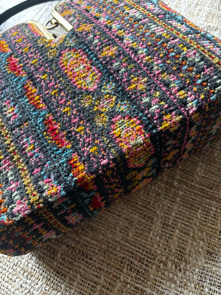 1960's Striped Tapestry Carpet Purse