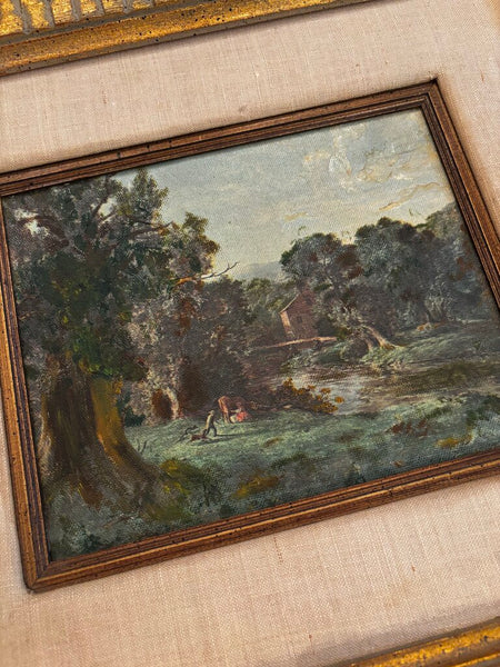 Vintage Framed Giclee of The Old Mill by George Inness 17.75 x 19.75
